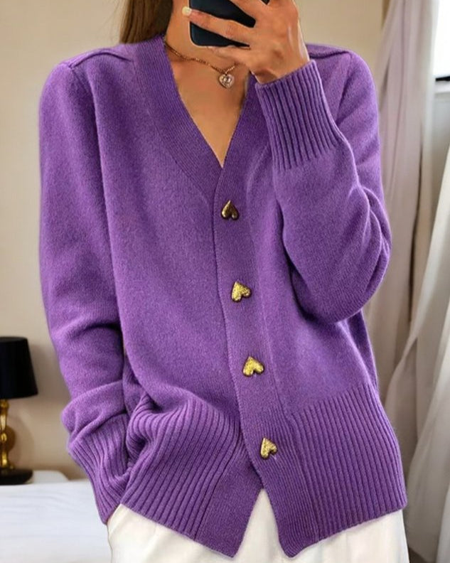 Michela | Cardigan Scollo a V con Bottoni