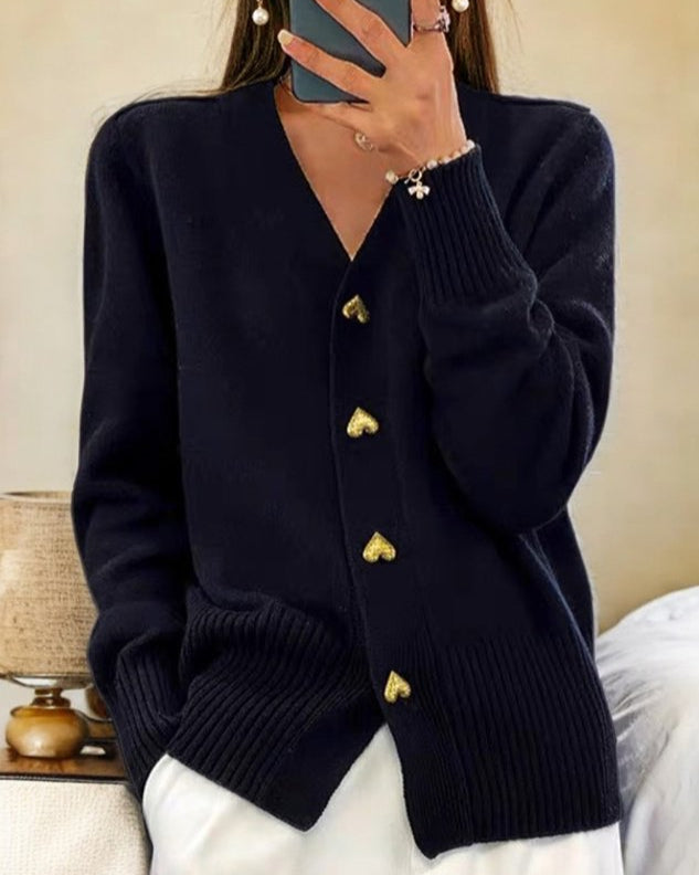 Michela | Cardigan Scollo a V con Bottoni