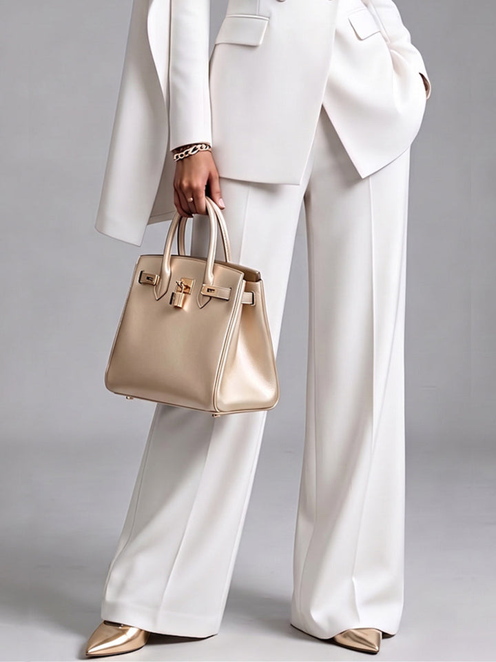 Nicoletta | Completo Blazer con Mantella Asimmetrica e Pantaloni