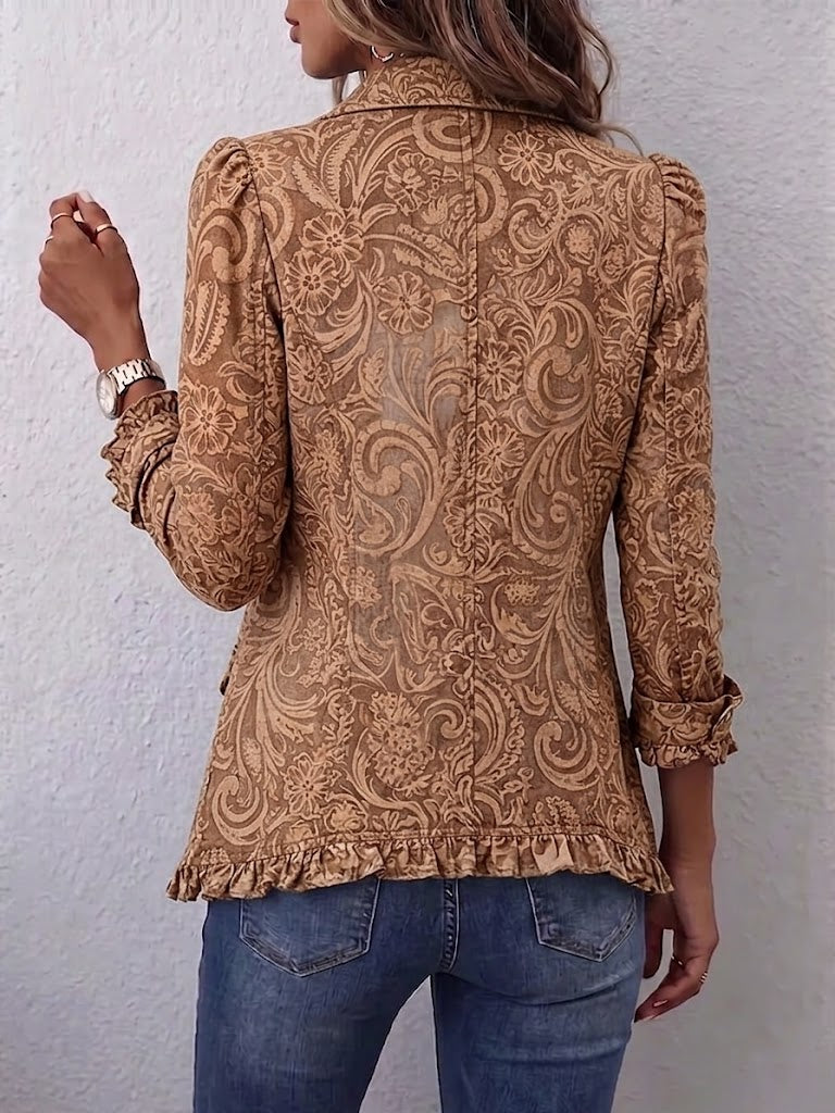 Chiarissa | Giacca Floreale Vintage con Balze