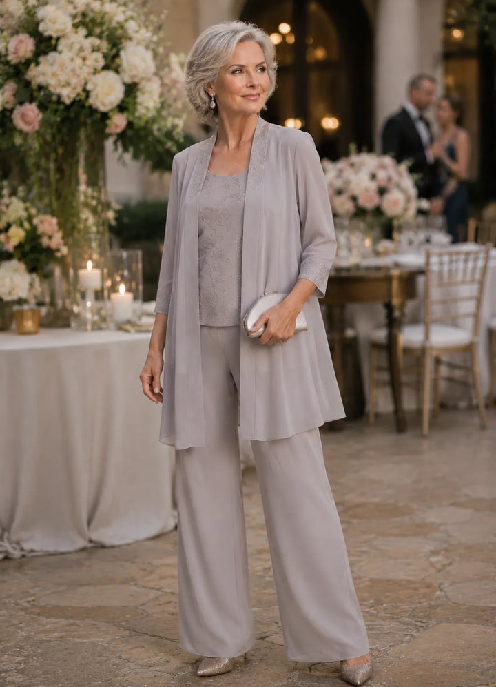 Evelisa | Completo 3 Pezzi in Chiffon