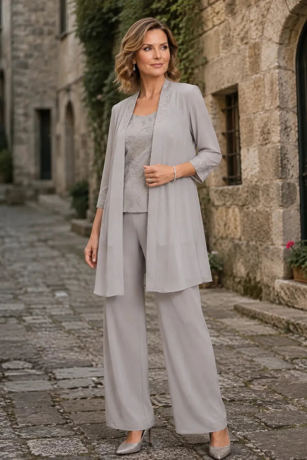 Evelisa | Completo 3 Pezzi in Chiffon