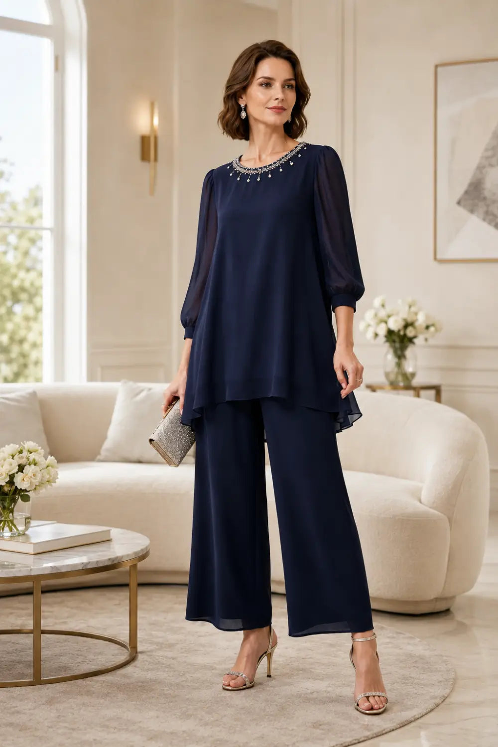 Perlissa | Completo in Chiffon a Strati