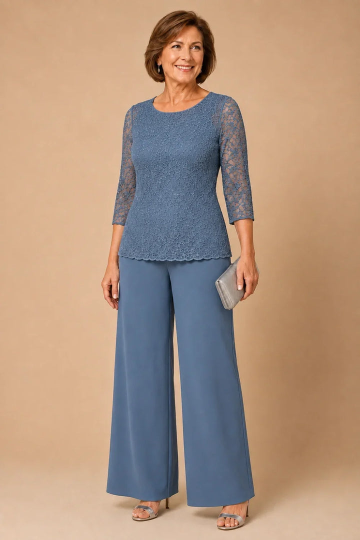 Perlarosa | Completo in Pizzo con Perline