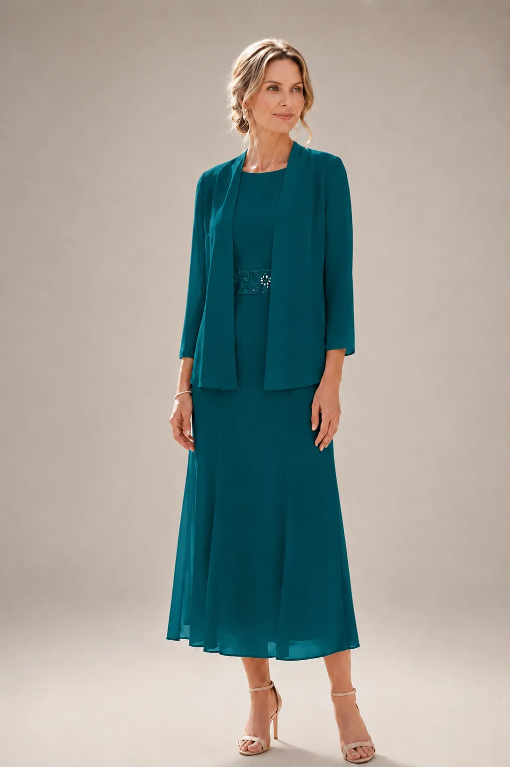 Elowina | Abito e Giacca in Chiffon