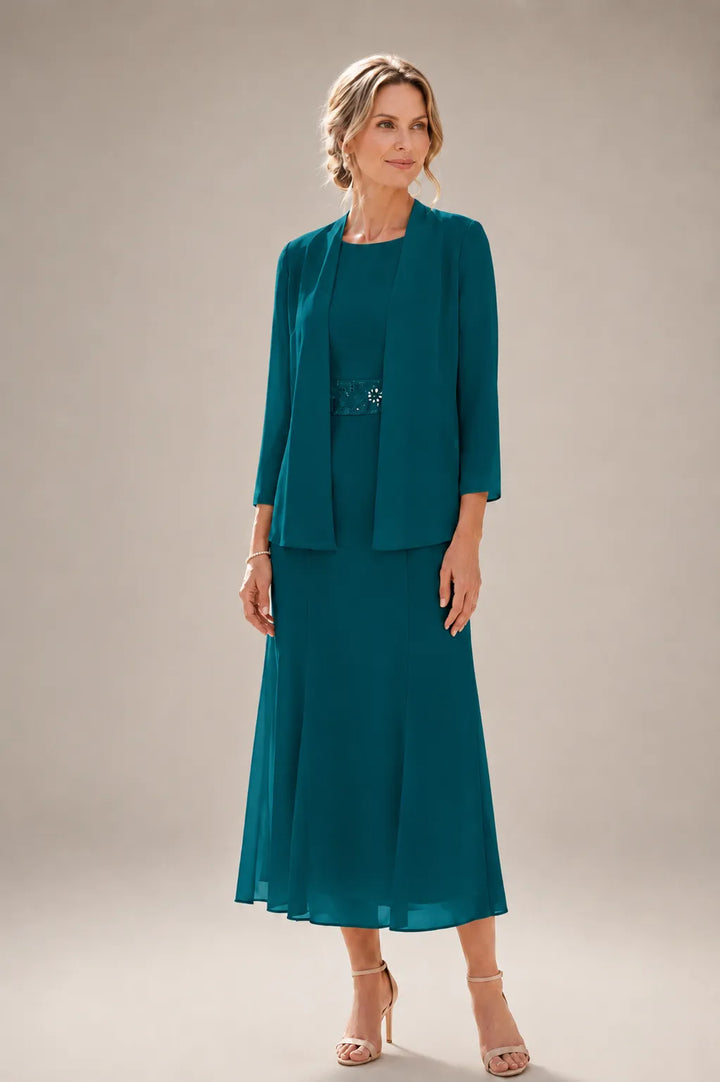 Elowina | Abito e Giacca in Chiffon