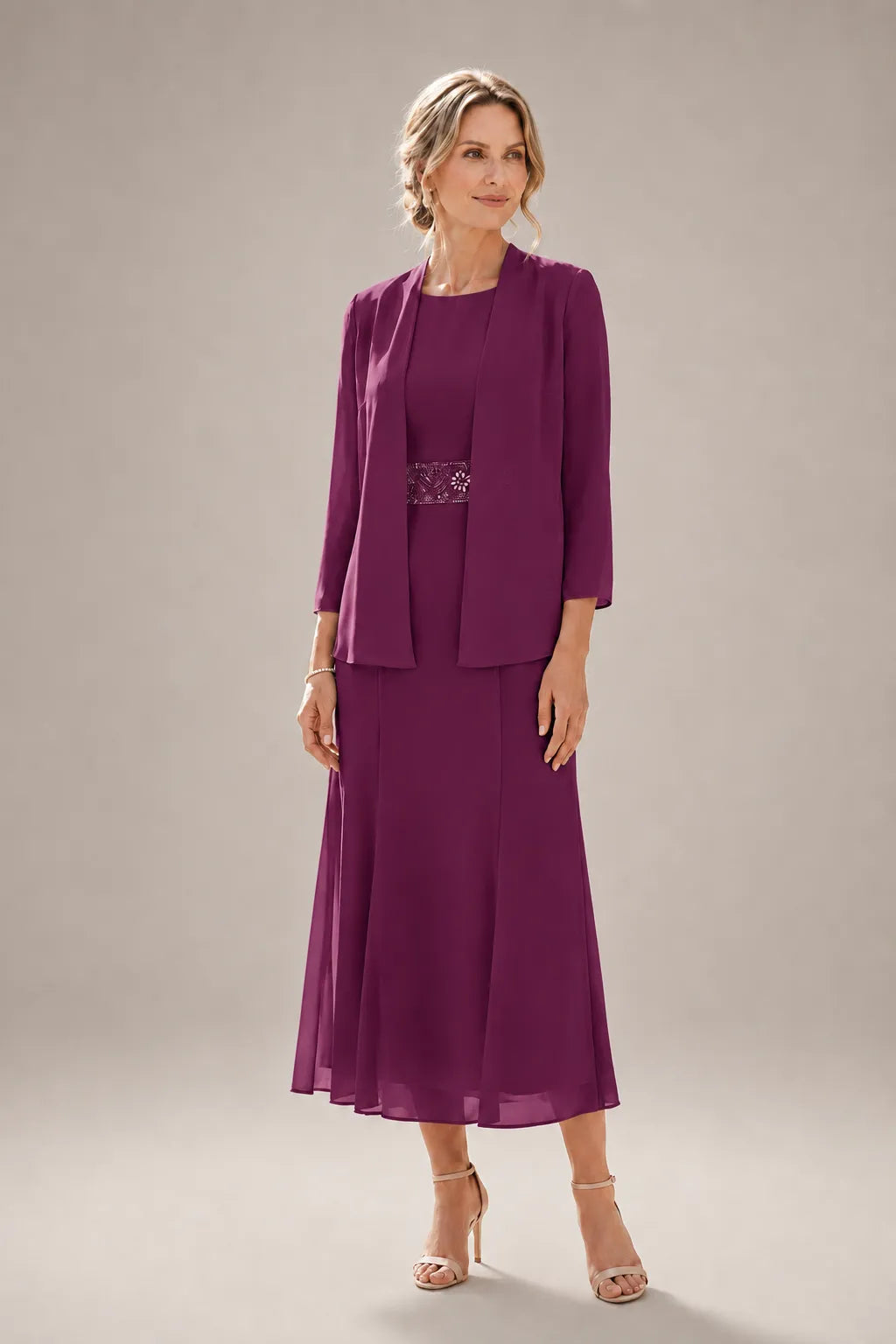 Elowina | Abito e Giacca in Chiffon