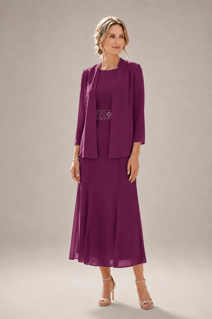 Elowina | Abito e Giacca in Chiffon