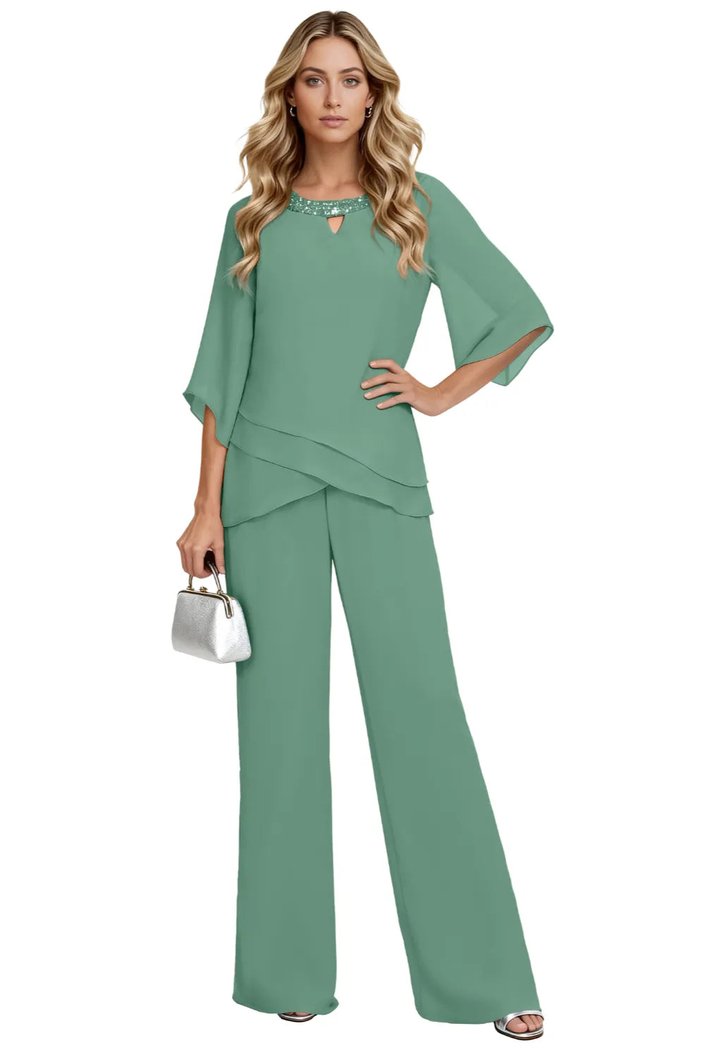 Fiorosa | Completo Formale in Chiffon
