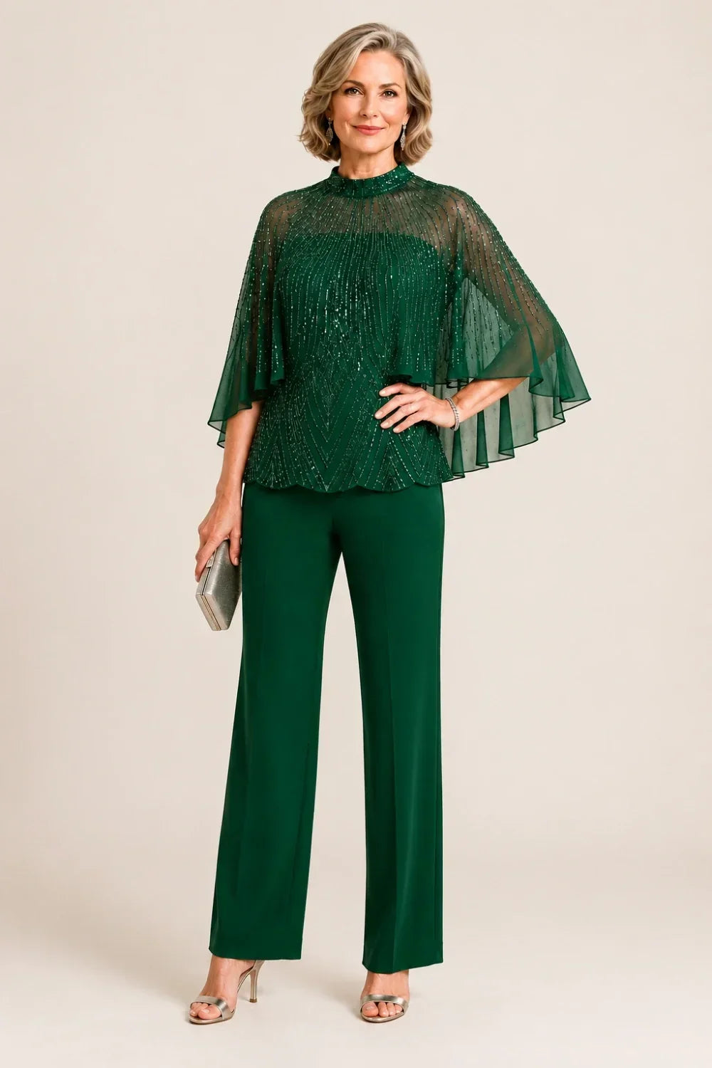 Paillettina | Completo con Mantellina in Rete e Paillettes