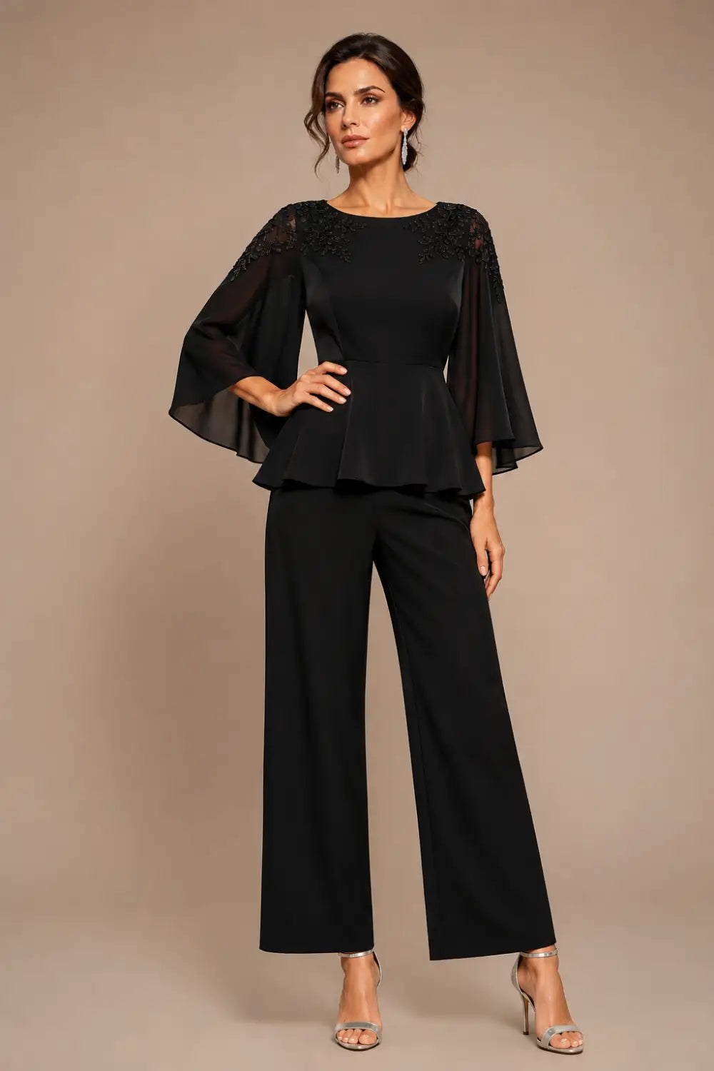 Mantellina | Completo con Mantellina in Chiffon