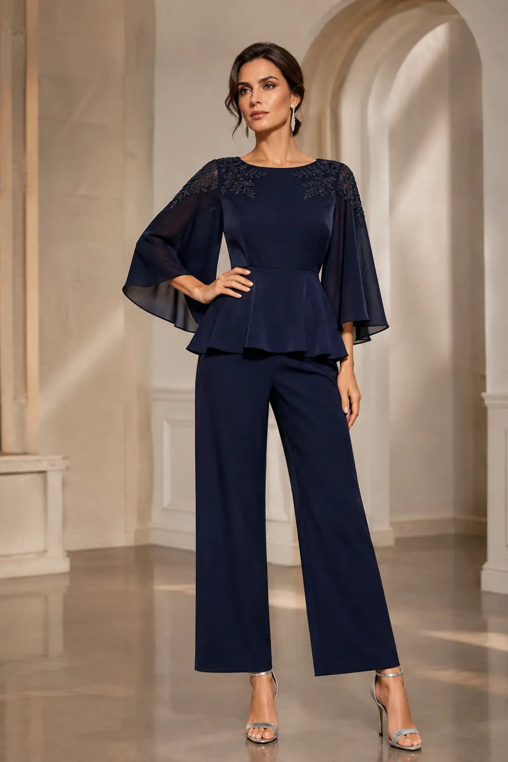Mantellina | Completo con Mantellina in Chiffon