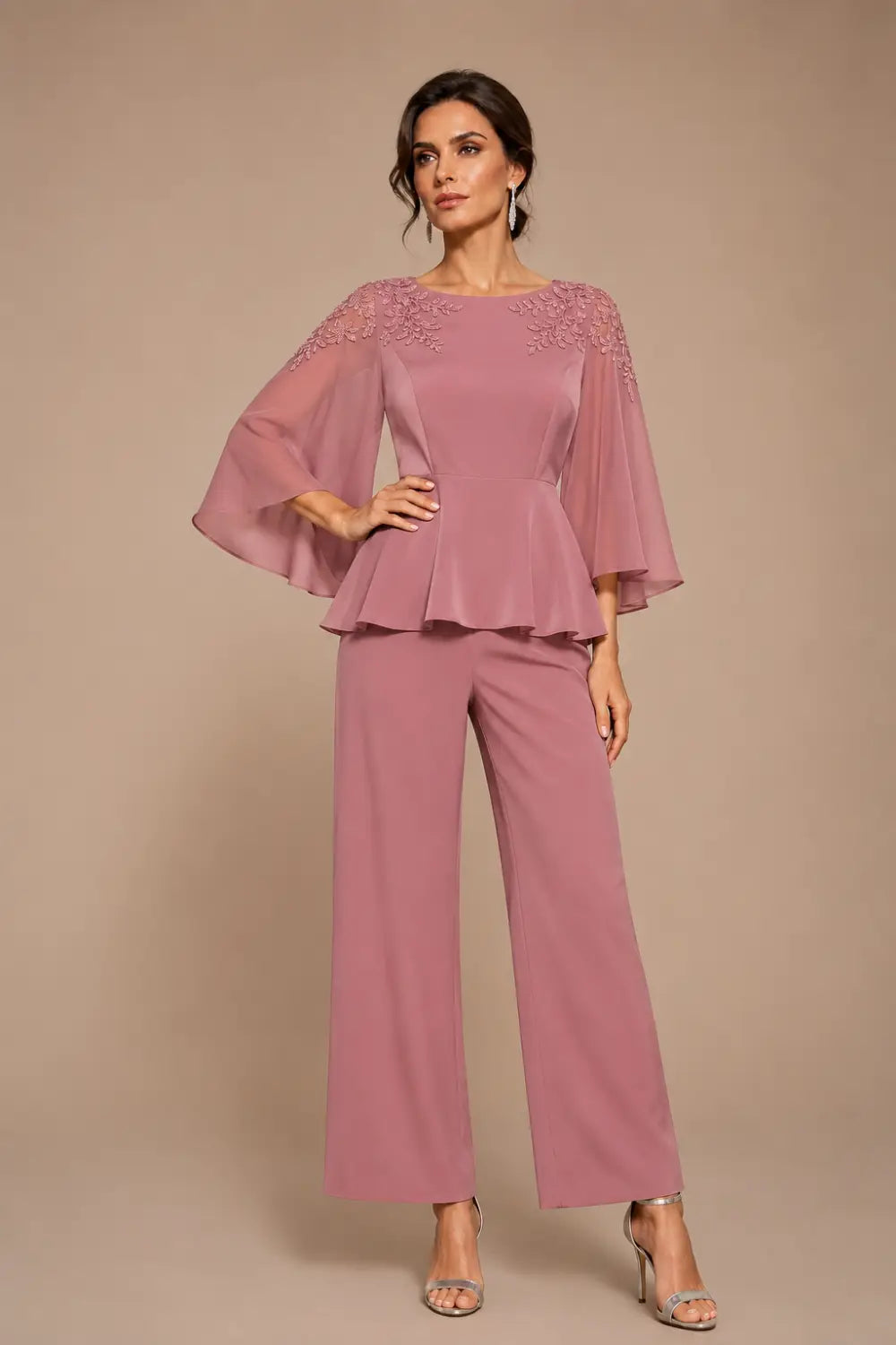Mantellina | Completo con Mantellina in Chiffon