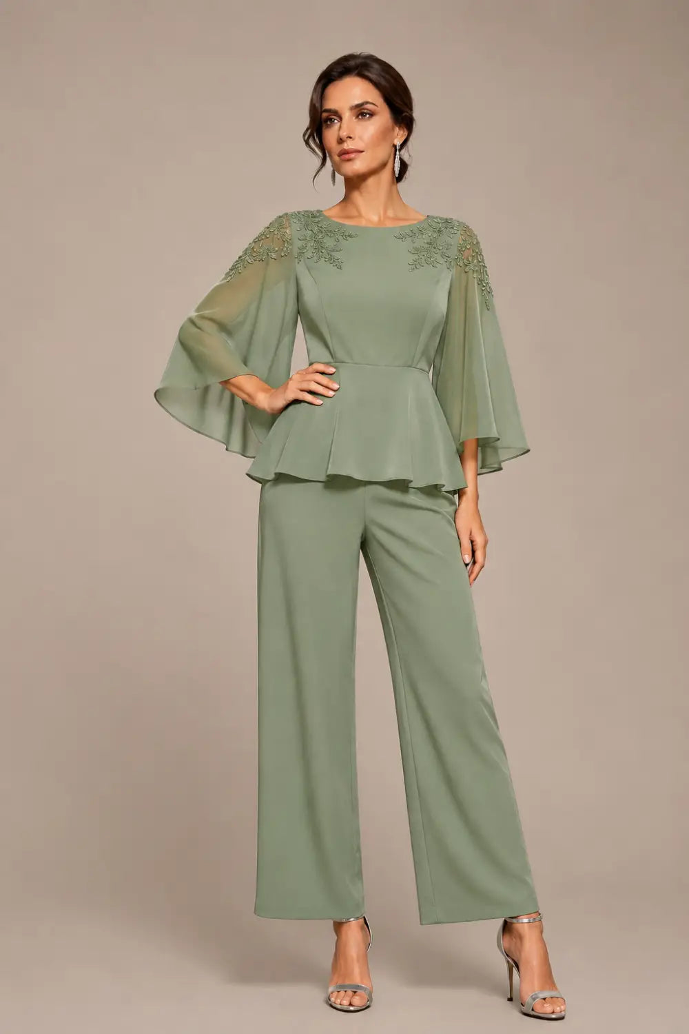 Mantellina | Completo con Mantellina in Chiffon
