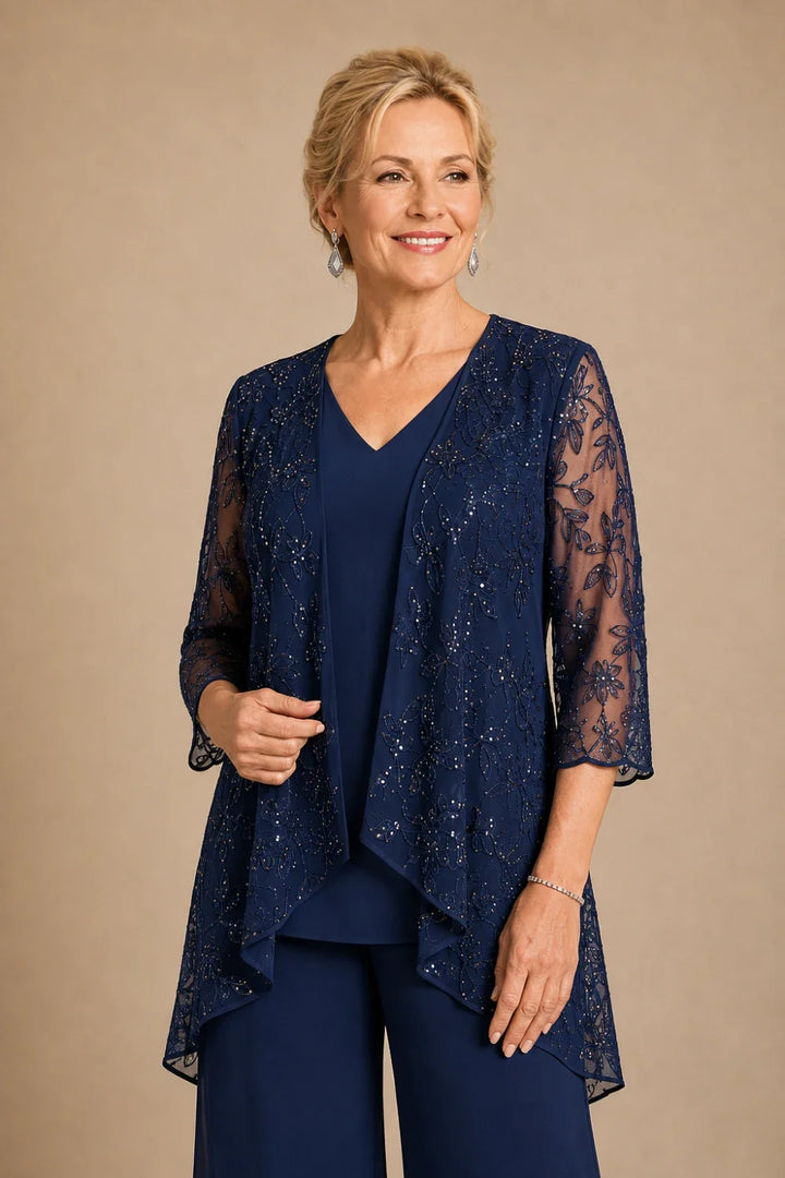 Violaine | Completo Scollo a V in Pizzo