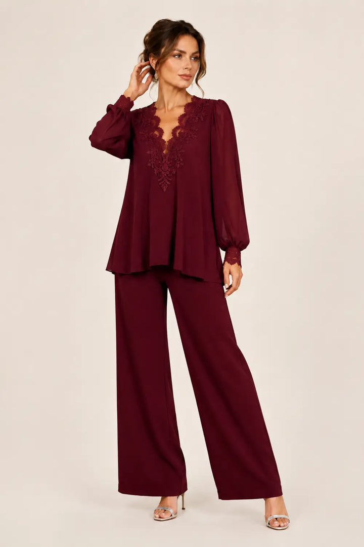 Silvana | Completo Scollo a V in Chiffon