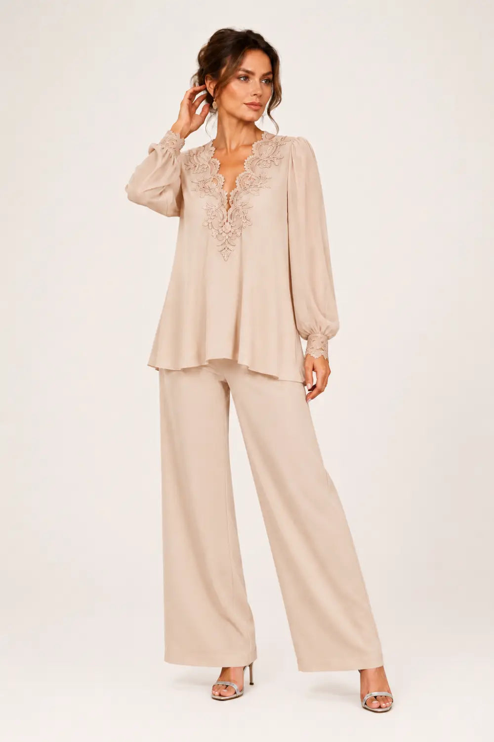Silvana | Completo Scollo a V in Chiffon