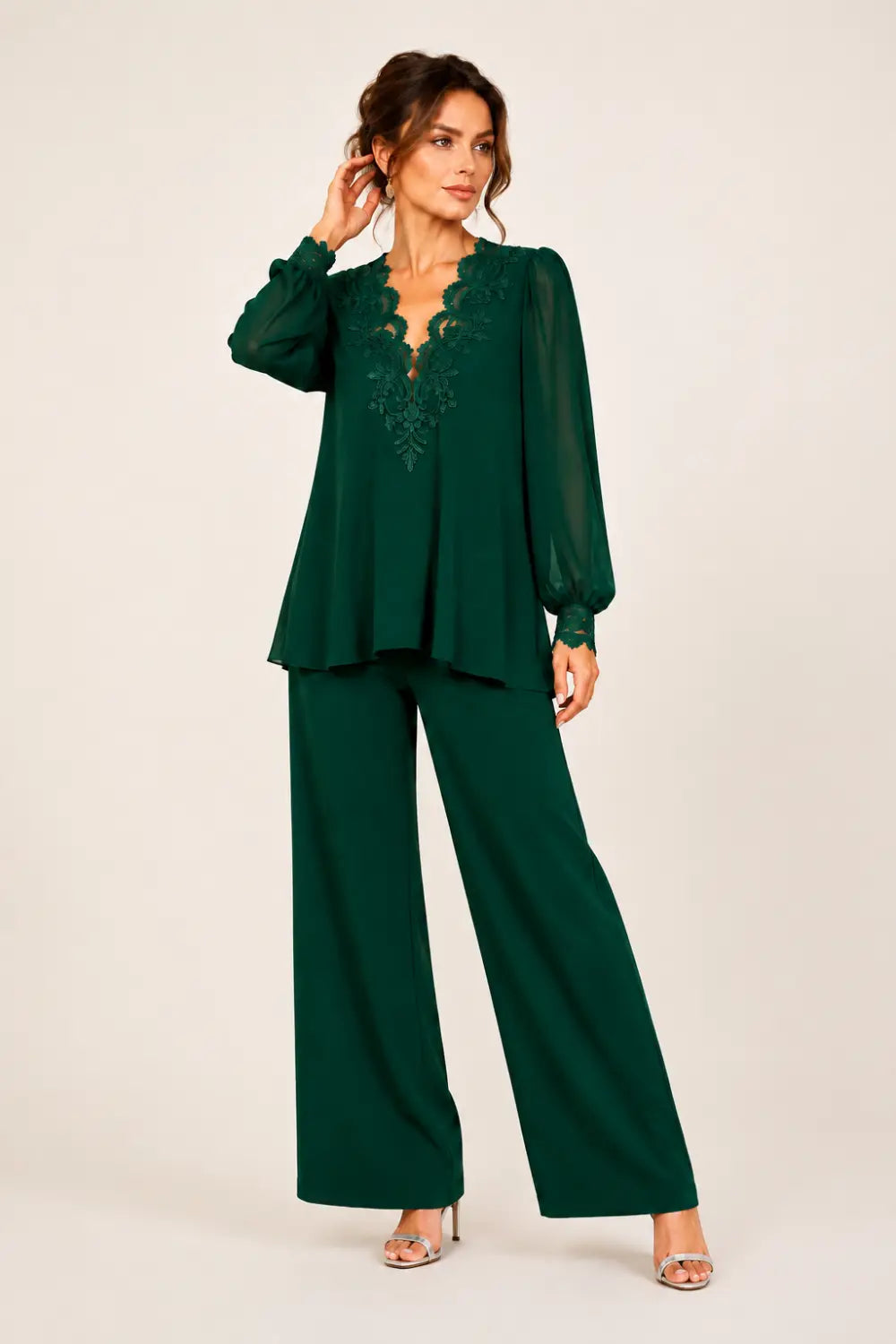 Silvana | Completo Scollo a V in Chiffon