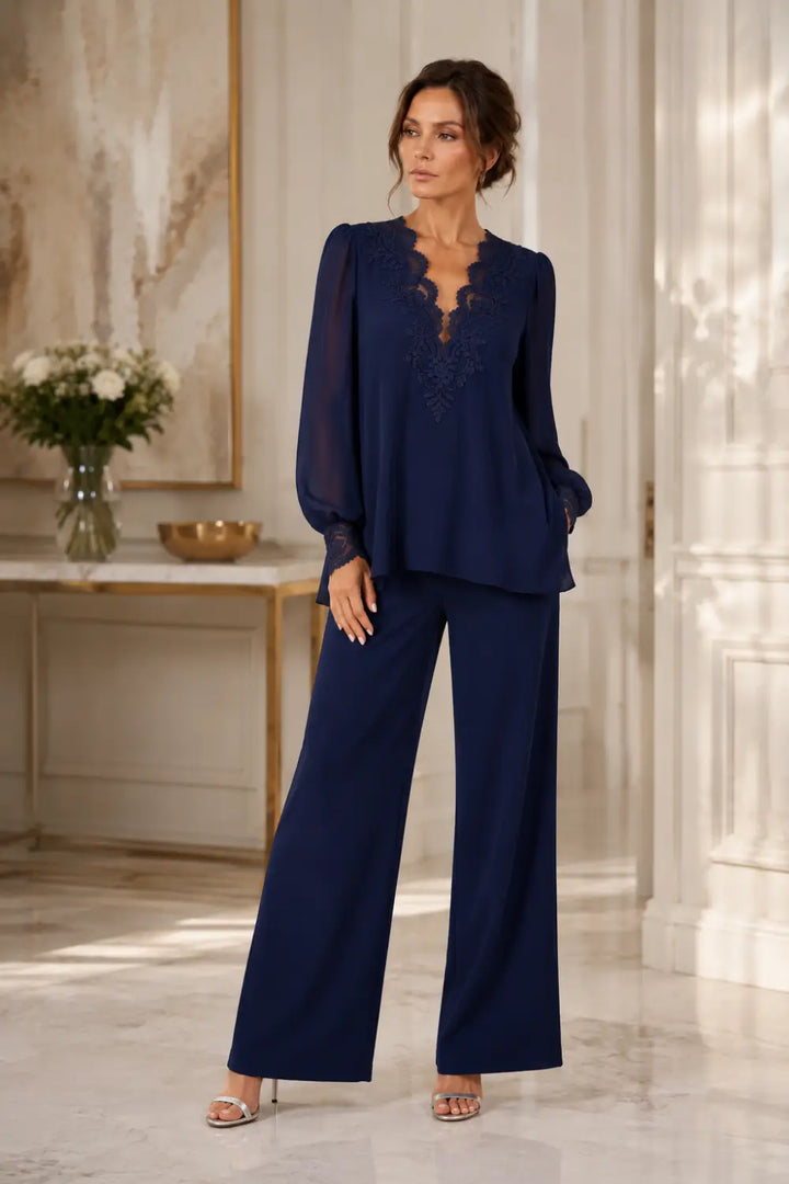 Silvana | Completo Scollo a V in Chiffon
