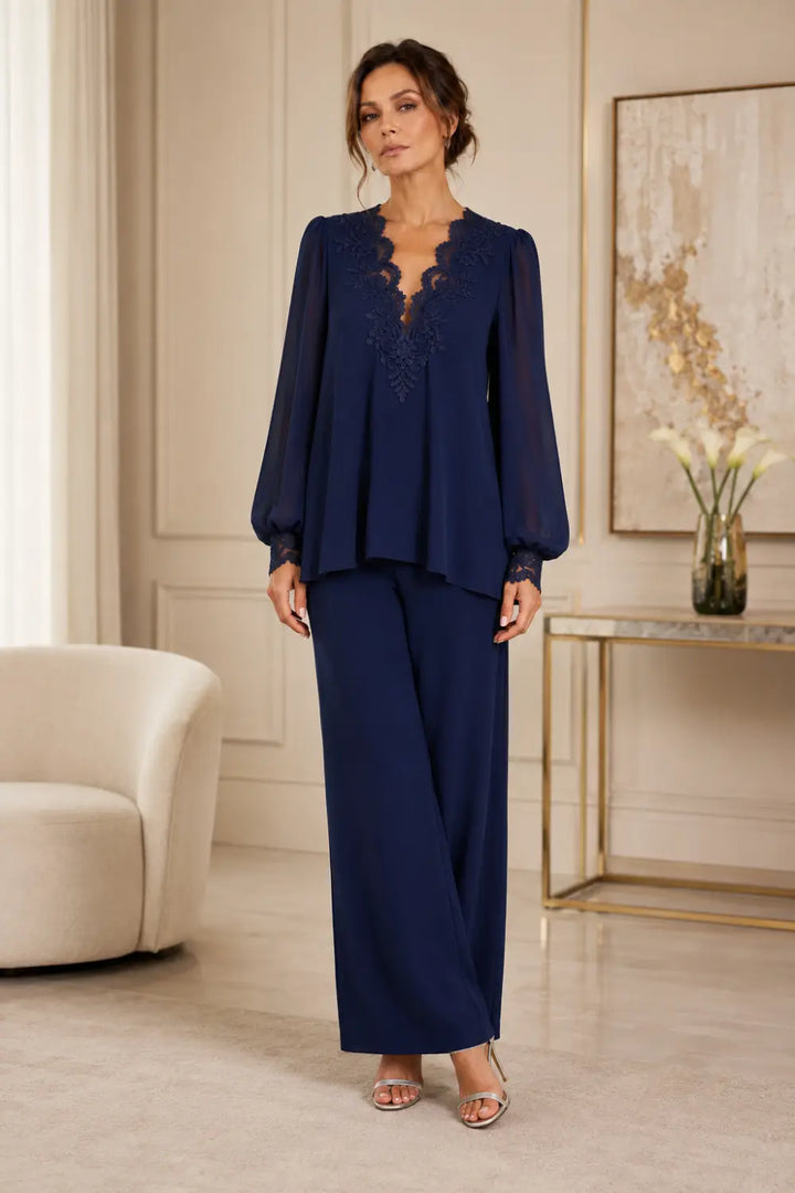 Silvana | Completo Scollo a V in Chiffon