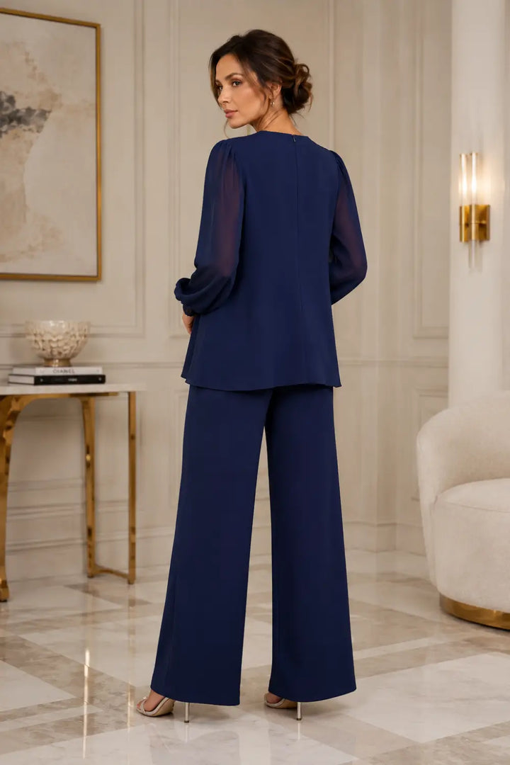 Silvana | Completo Scollo a V in Chiffon