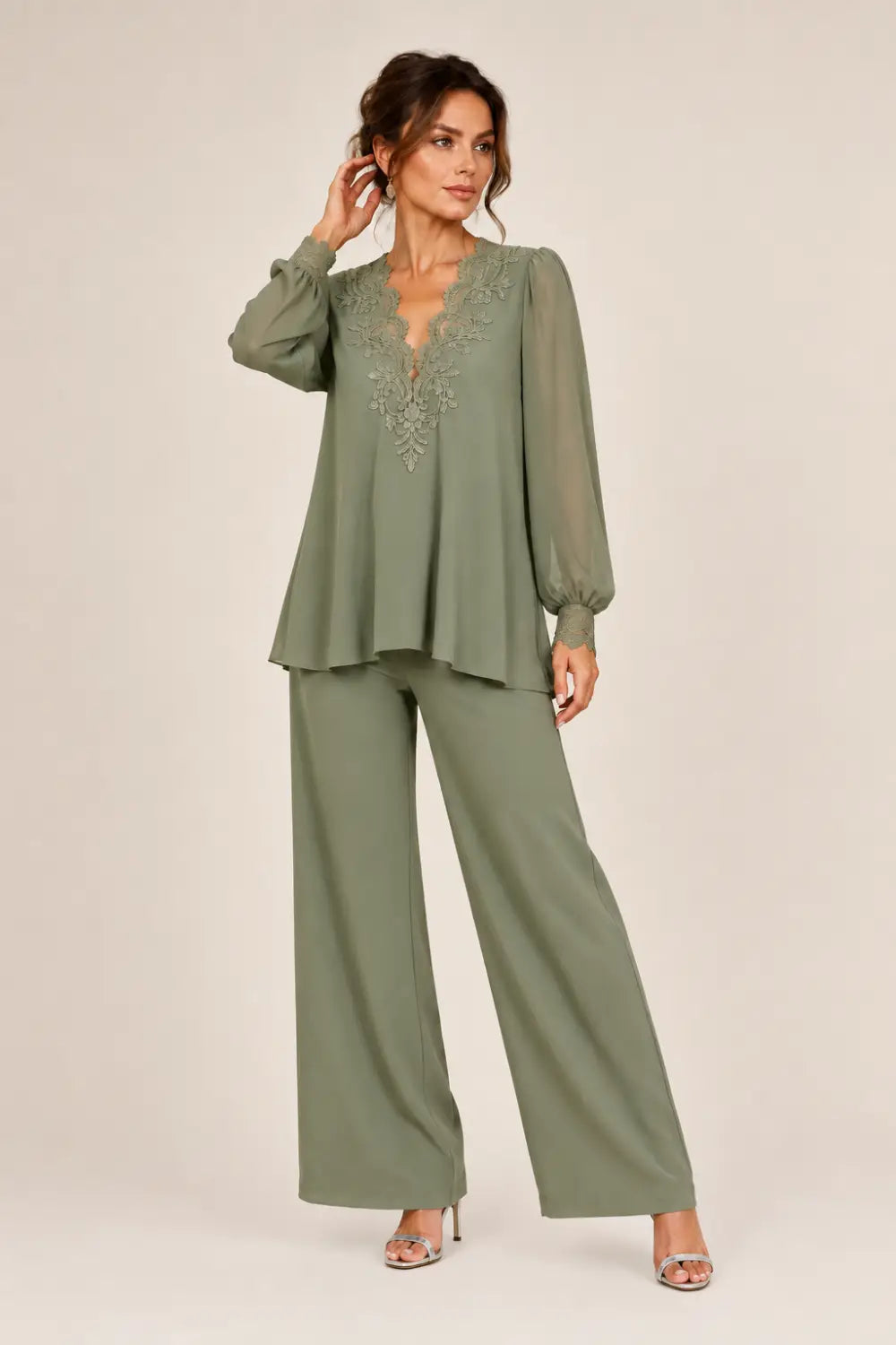 Silvana | Completo Scollo a V in Chiffon