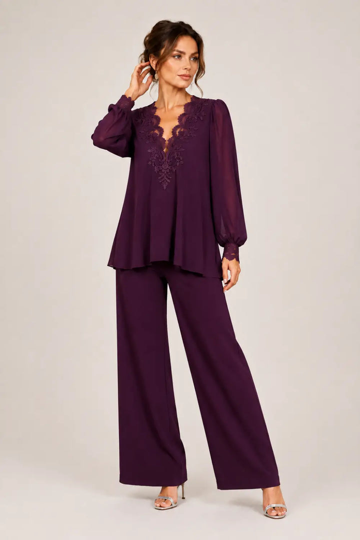 Silvana | Completo Scollo a V in Chiffon