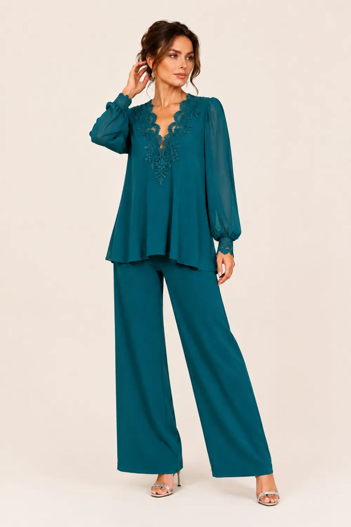 Silvana | Completo Scollo a V in Chiffon