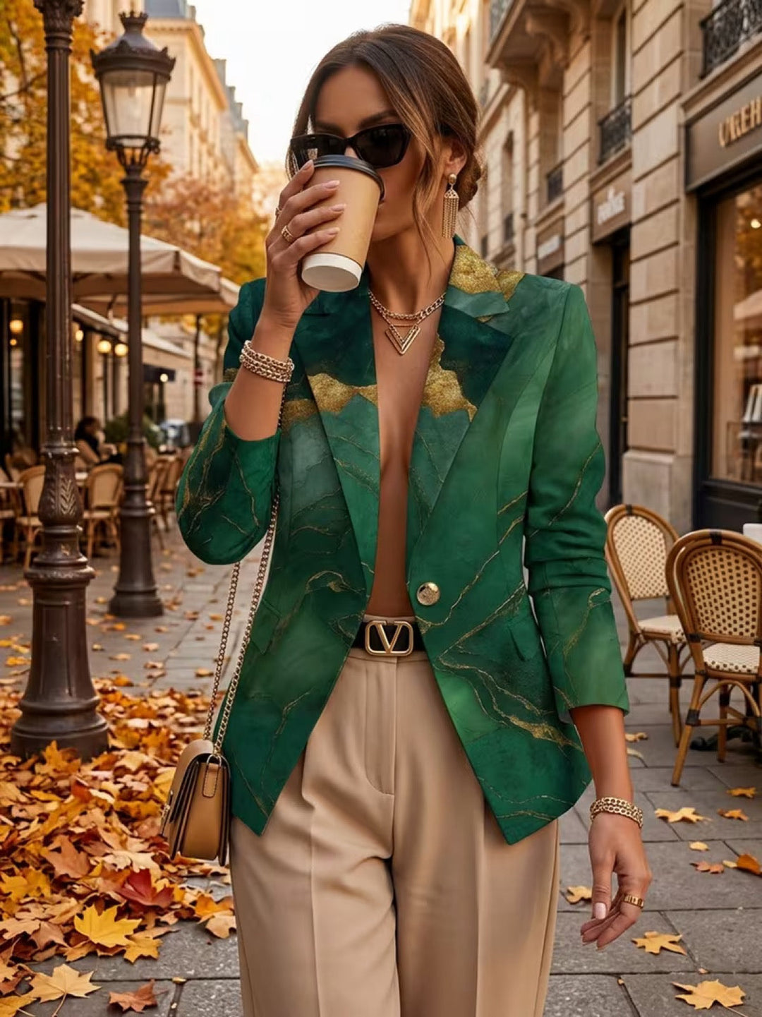 Benedetta | Blazer Marmo Smeraldo