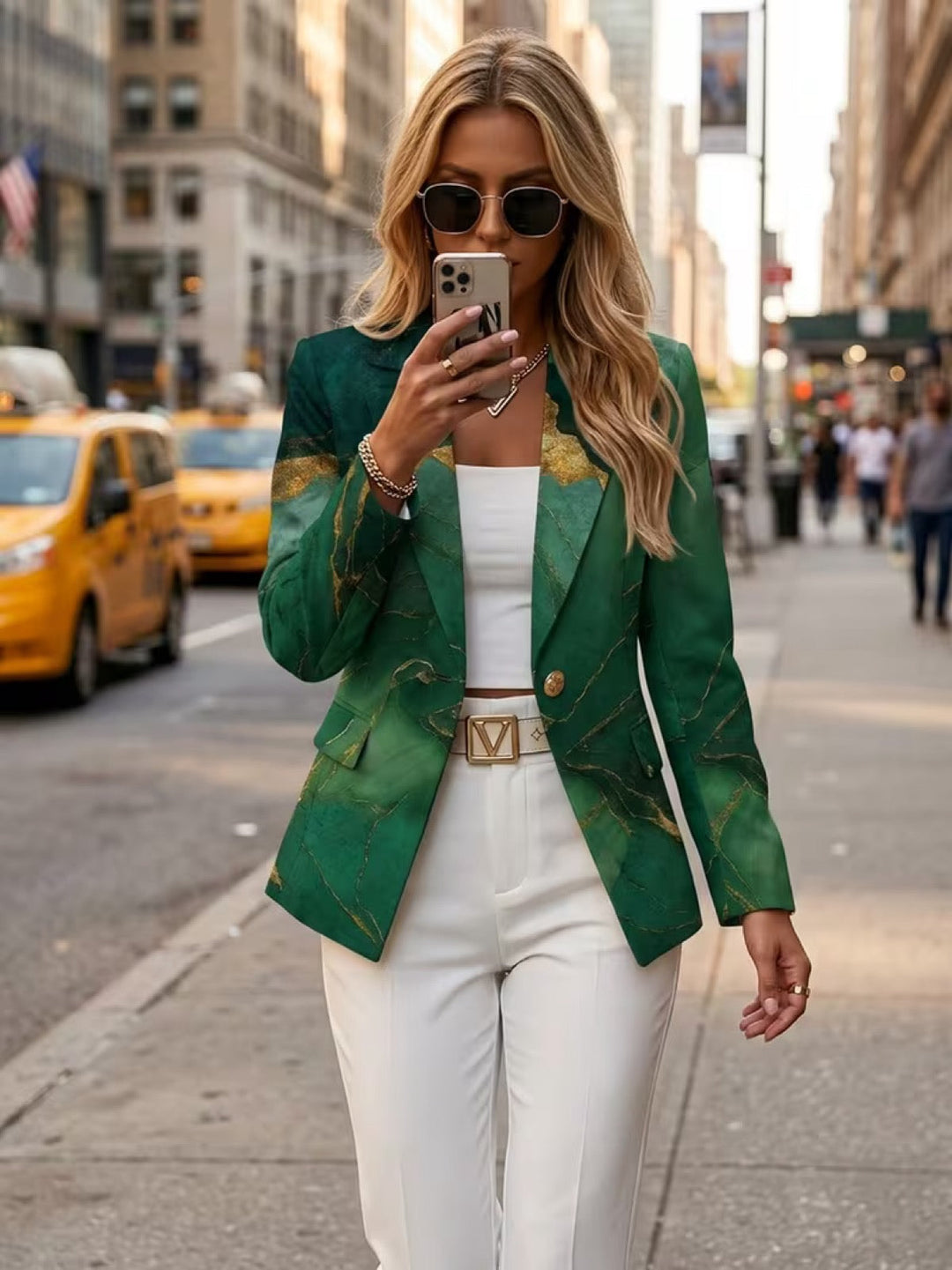 Benedetta | Blazer Marmo Smeraldo