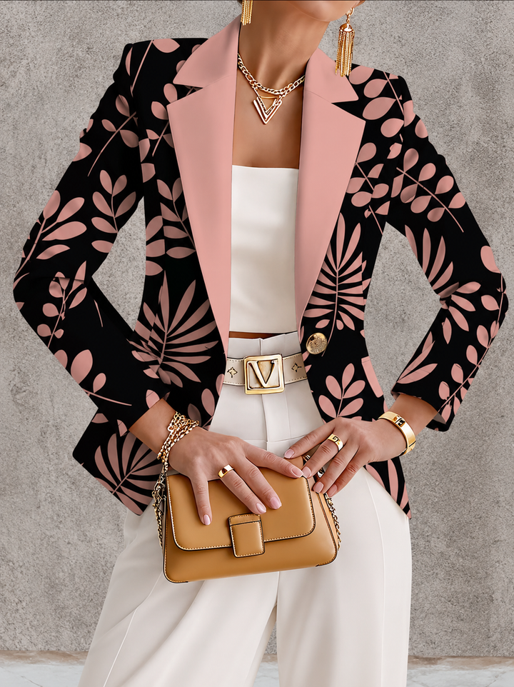 Rosaria | Blazer Foglie Rosa