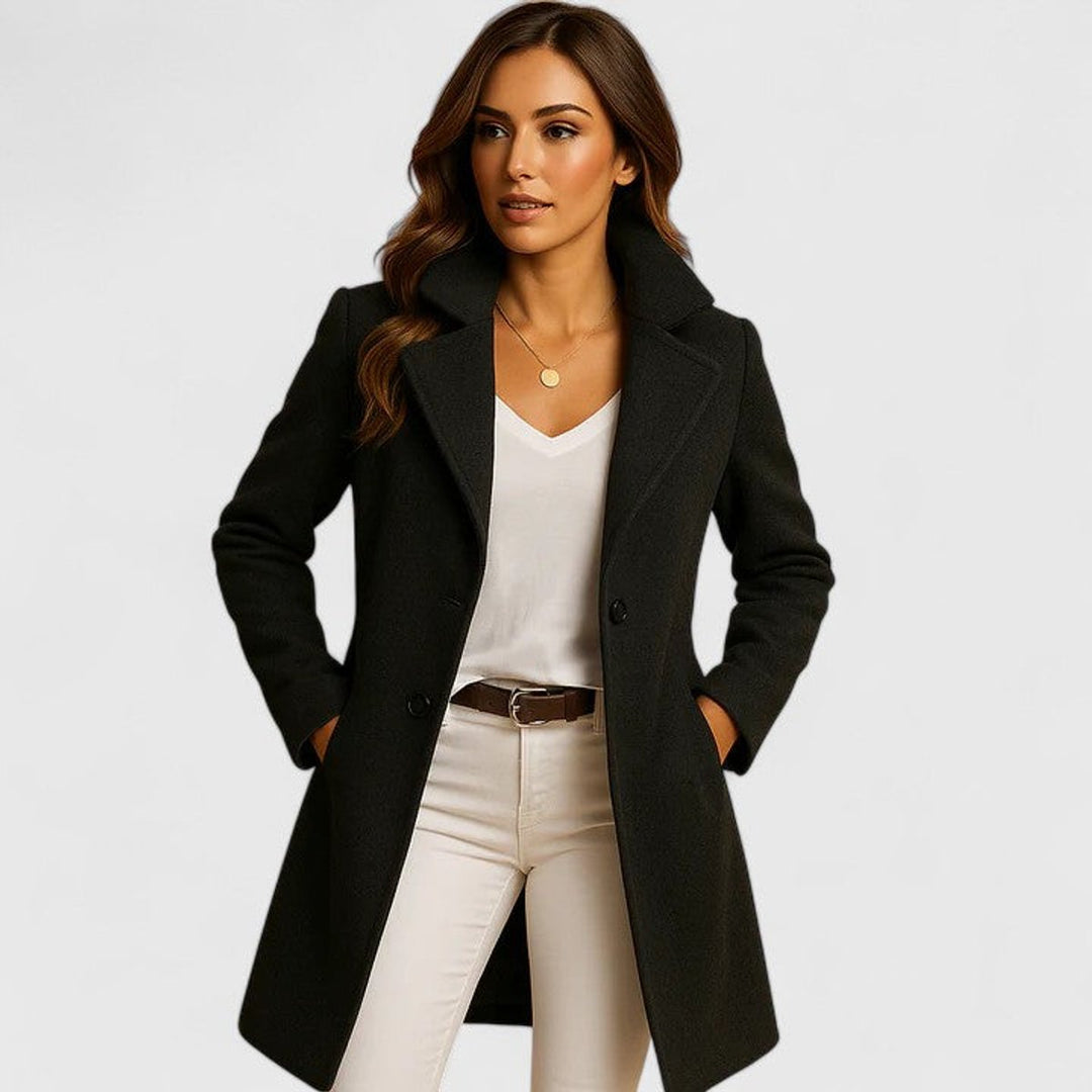 Annamaria | Cappotto Lungo Sartoriale con Revers