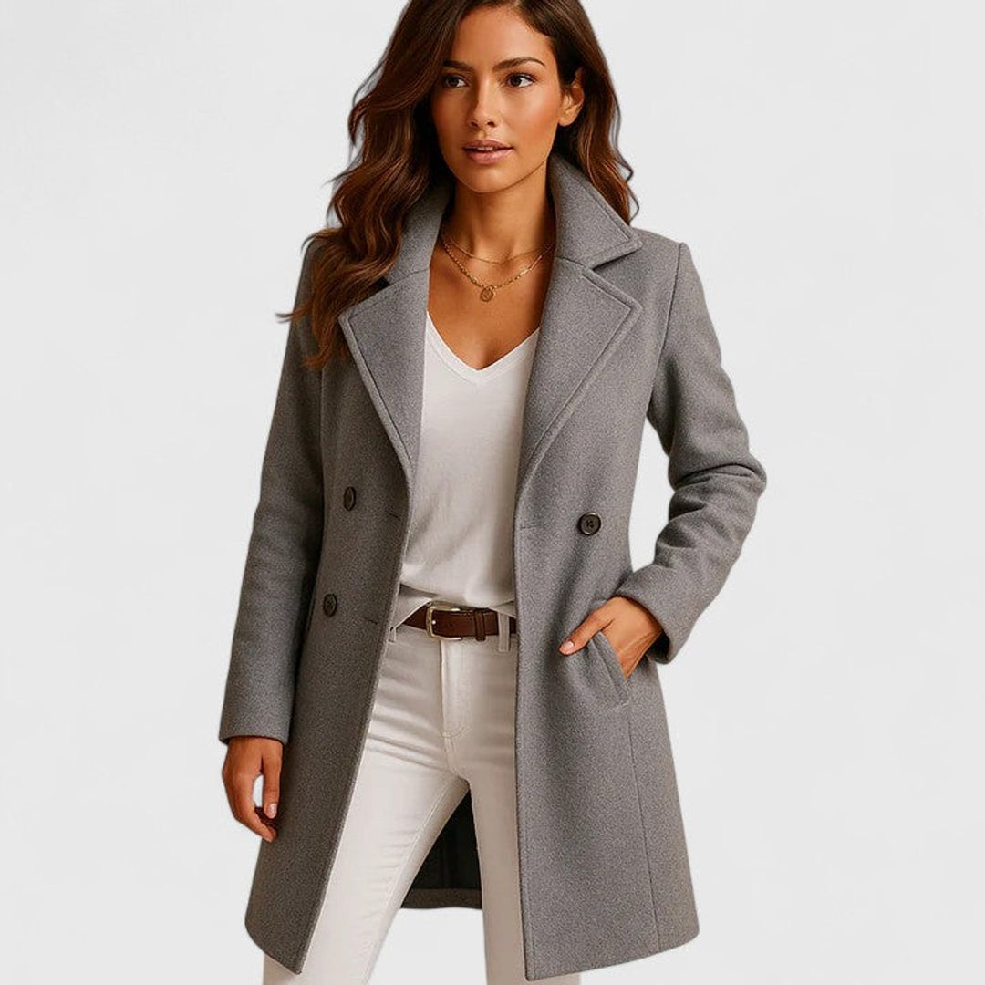 Annamaria | Cappotto Lungo Sartoriale con Revers