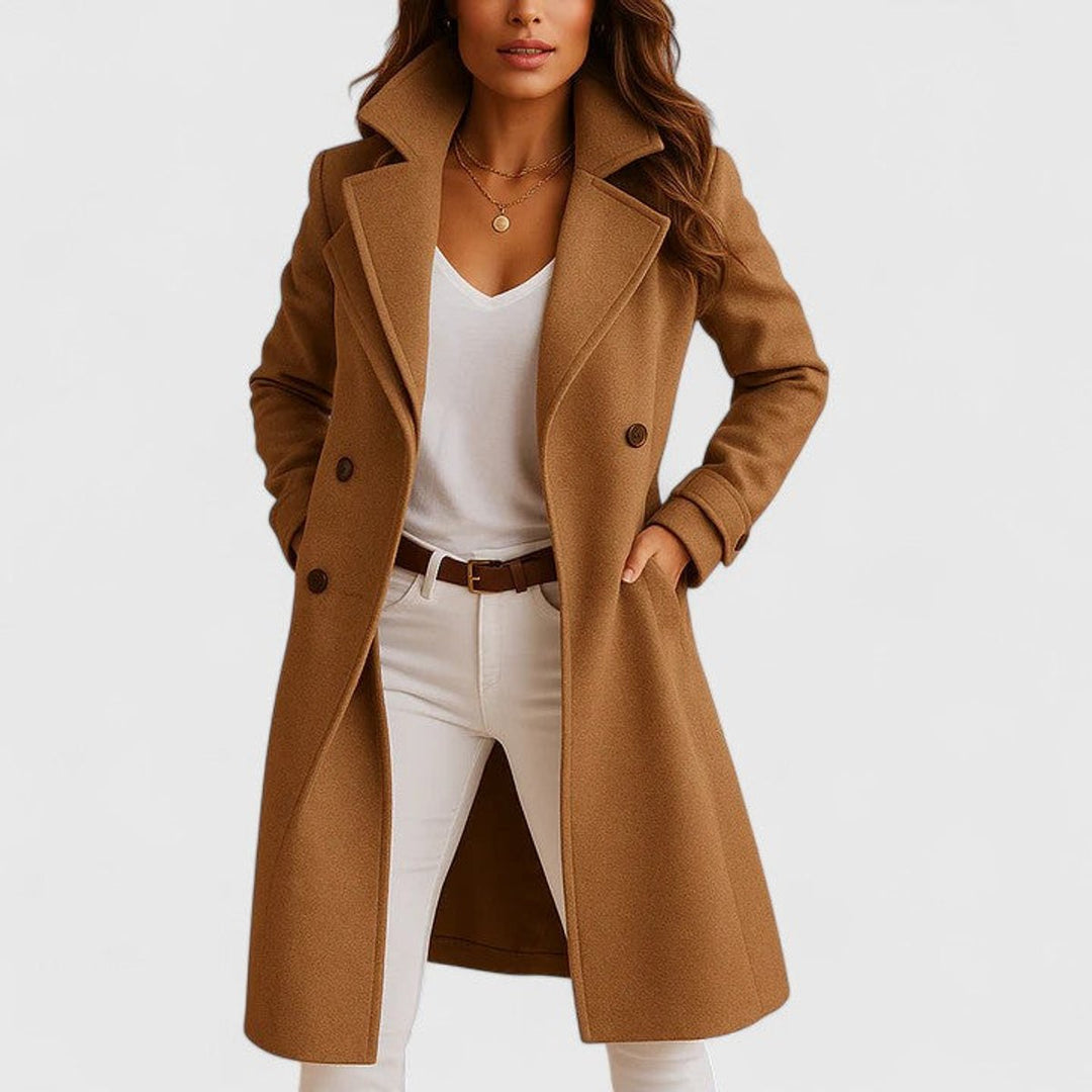 Annamaria | Cappotto Lungo Sartoriale con Revers